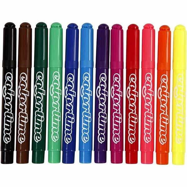 Colortime Filzschreiber, Qualitätsmarker, 12er mit hoher Deckkraft von Creative Company