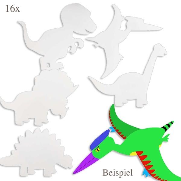 Dino-Motive zum Bemalen 16 Stk. von Creative Company