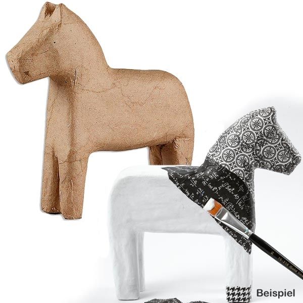 Figur Pferdchen, zum Bemalen und Gestalten, 14cm x 14cm, Bastelartikel von Creative Company