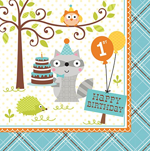Creative Converting Happy Woodland Boy Papierservietten, 16 Stück Creative Converting Happy Woodland Boy Papierservietten, 16 Stück von Creative Converting