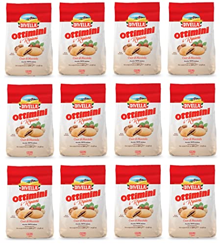 12x Divella i Ripieni Cuor di Nocciola Biscotti Ripieni con Crema alla Nocciola Kekse gefüllt mit Haselnusscreme 300g 12x Divella i Ripieni Cuor di Nocciola Biscotti Ripieni con Crema alla Nocciola Kekse gefüllt mit Haselnusscreme 300g von Crema