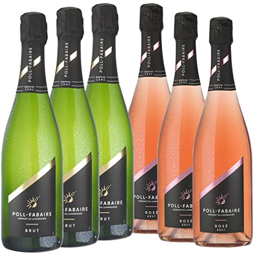 Crémant de Luxembourg - Poll Fabaire, Brut und Rosé (6x0,75l) - 73,90 Euro / 1l=16,42€ von Cremant-Depot