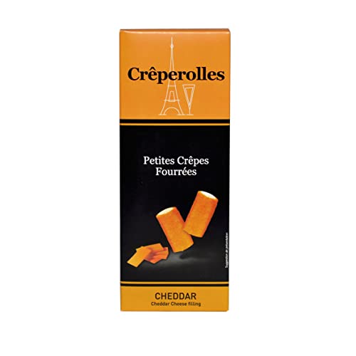 CRÊPEROLLES - kleine gefüllte Crêpes mit Cheddar Käsefüllung - Millcrepes - 100g, Menge:3 Stück von CRÊPEROLLES
