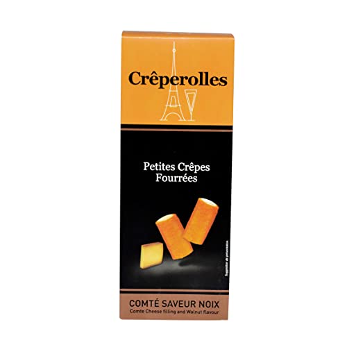 CRÊPEROLLES - kleine gefüllte Crêpes mit Comté - Nussfüllung - Millcrepes - 100g, Menge:12 Stück von CRÊPEROLLES