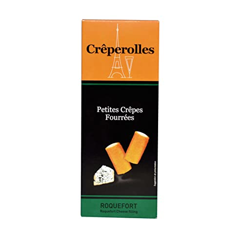 CRÊPEROLLES - kleine gefüllte Crêpes mit Roquefort Käsefüllung - Millcrepes - 100g, Menge:3 Stück von CRÊPEROLLES