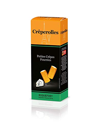 Crêperolles, kleine gefüllte Crêpes mit Roquefort Käsefüllung, 100g von Creperolles