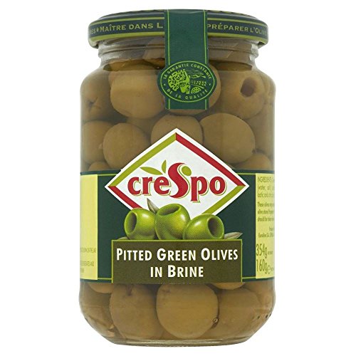Crespo grüne Oliven entsteint (354g) - Packung mit 2 von Crespo