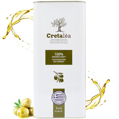 Cretalèa Extra Natives Olivenöl aus Kreta, Griechenland - 5 Liter Kanister - Neue Ernte - 100% handverlesen - Singvogelgeschützt von Cretalea