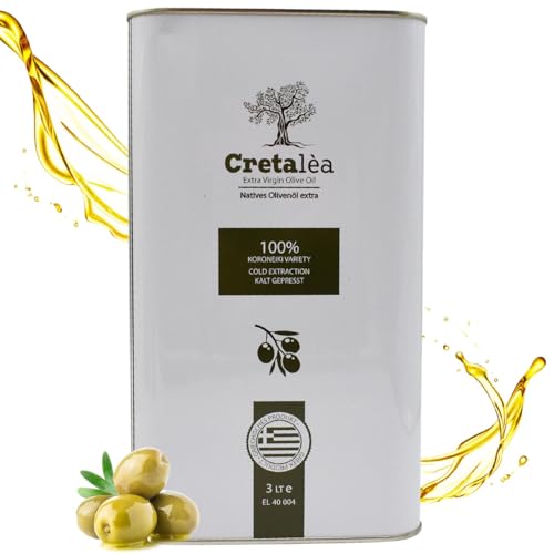 Olivenöl 3 Liter aus Kreta - Cretalèa, hoher Polyphenolgehalt - kaltgepresst, extra nativ von Cretalèa