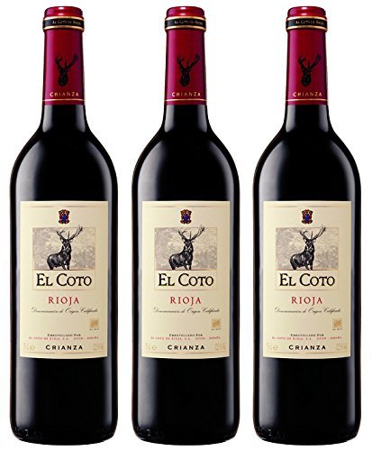 El Coto Crianza Rioja trockener und fruchtiger Rotwein 750ml 3er Pack von Crianza Rioja
