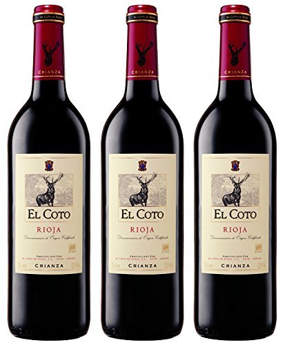 El Coto Crianza Rioja trockener und fruchtiger Rotwein 750ml 3er Pack El Coto Crianza Rioja trockener und fruchtiger Rotwein 750ml 3er Pack von Crianza Rioja