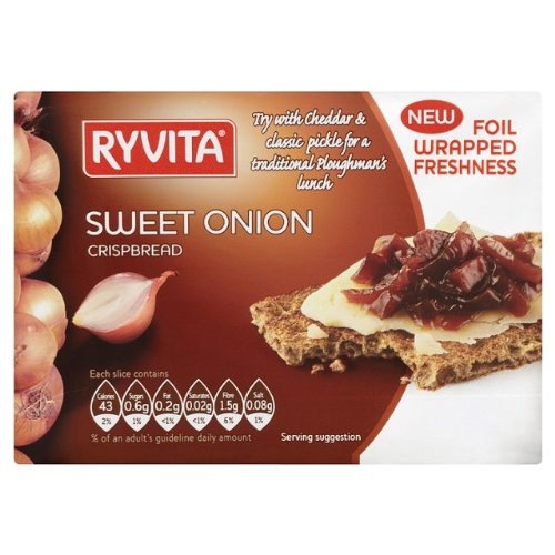 Ryvita Sweet Onion Crisp Bread 8x200g von Crisps