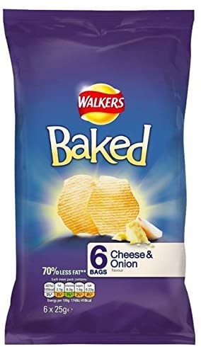 Walkers Baked Cheese & Onion Snacks 6x6x25g von Crisps
