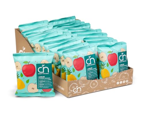 Crispy Natural Apfel Chips mit Ananasgeschmack 24x18G Natürliche Getrocknete Fruchtchips Gesunde Snack Ohne Zuckerzusatz Glutenfrei Ballaststoffquelle Crispy Natural Apfel Chips mit Ananasgeschmack 24x18G Natürliche Getrocknete Fruchtchips Gesunde Snack Ohne Zuckerzusatz Glutenfrei Ballaststoffquelle von Crispy Natural