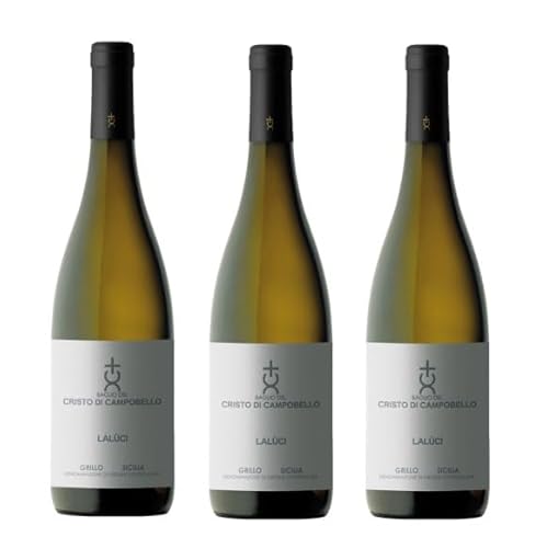 3x 0,75l - 2023er - Cristo di Campobello - Lalùci - Grillo - Sicilia D.O.P. - Sizilien - Italien - Weißwein trocken 3x 0,75l - 2023er - Cristo di Campobello - Lalùci - Grillo - Sicilia D.O.P. - Sizilien - Italien - Weißwein trocken von Cristo di Campobello