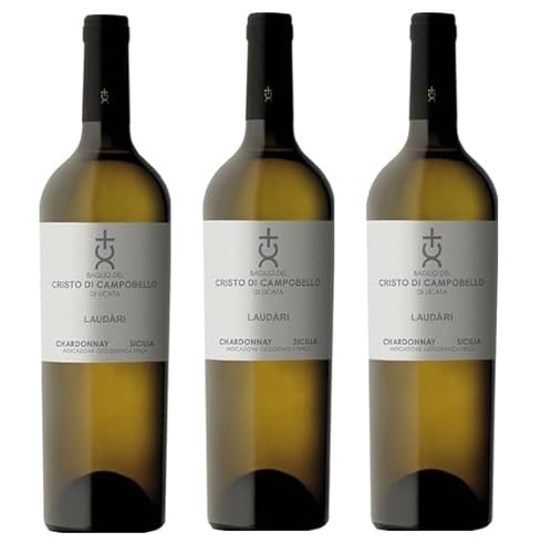 3x 0,75l - 2022er - Cristo di Campobello - Laudàri - Chardonnay - Sicilia I.G.P. - Sizilien - Italien - Weißwein trocken 3x 0,75l - 2022er - Cristo di Campobello - Laudàri - Chardonnay - Sicilia I.G.P. - Sizilien - Italien - Weißwein trocken von Cristo di Campobello
