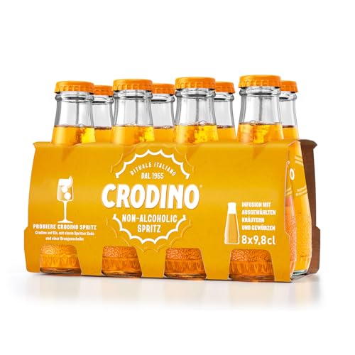 Crodino alkoholfreier Aperitif | erfrischend & prickelnd | über 30 Kräutern & Fruchtextrakte | 8 x 98 ml von Crodino