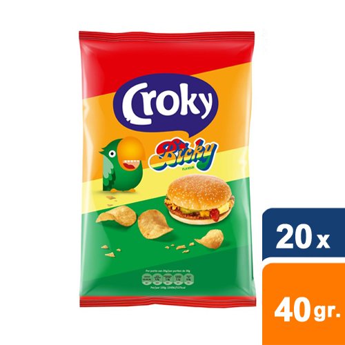 Croky Chips - Bicky Burger Geschmack - 20x40gr von Croky
