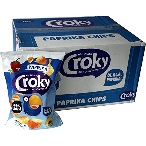 Croky Chips Paprika 12 x 100g Karton von Croky