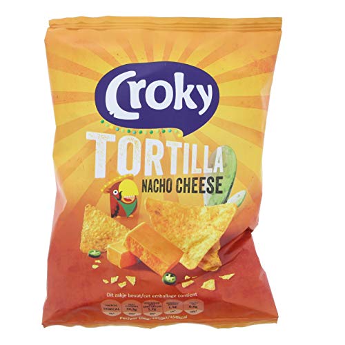 Croky Tortilla Chips Nacho Käse - 20 Beutel x 40 Gramm von Croky