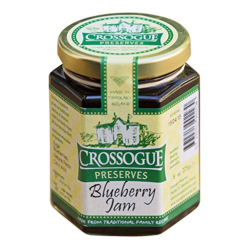 Blueberry Jam (Blaubeermarmelade) ohne künstliche Farbstoffe, Aromen oder Konservierungsstoffe, hausgemacht in Irland von Crossogue Preserves
