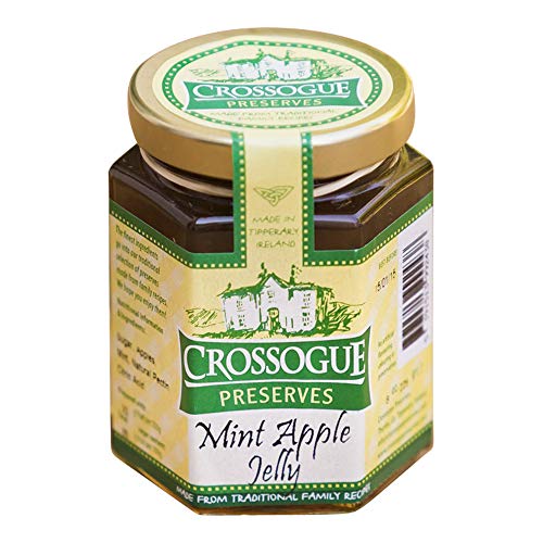 Mint Apple Jelly (Gelee aus Äpfeln und Pfefferminze) ohne künstliche Farbstoffe, Aromen oder Konservierungsstoffe, hausgemacht in Irland von Crossogue Preserves