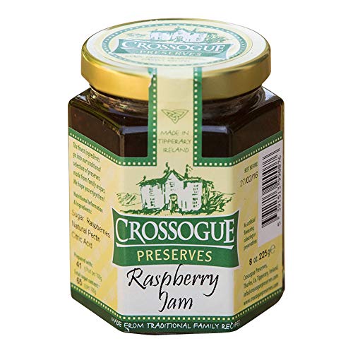 Raspberry Jam (Himbeermarmelade) ohne künstliche Farbstoffe, Aromen oder Konservierungsstoffe, hausgemacht in Irland von Crossogue Preserves