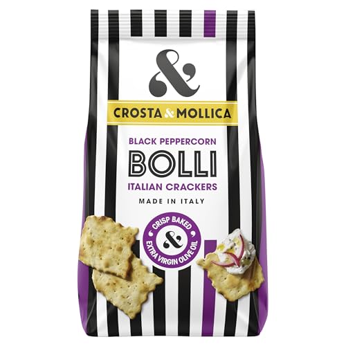 Crosta & Mollica Bolli Italian Cracker Mit Schwarzem Pfeffer 120G von Crosta & Mollica