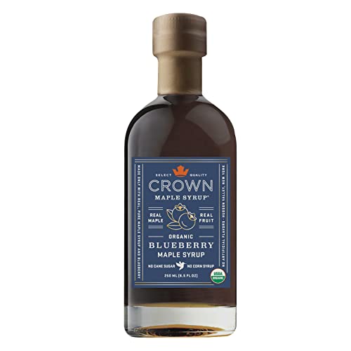 Blueberry Maple Syrup von Crown Maple (250 ml) - Blaubeer Ahornsirup - Vegan - Glutenfrei - amerikanischer Premium Bio-Ahornsirup mit Bio-Blaubeeren von Crown Maple