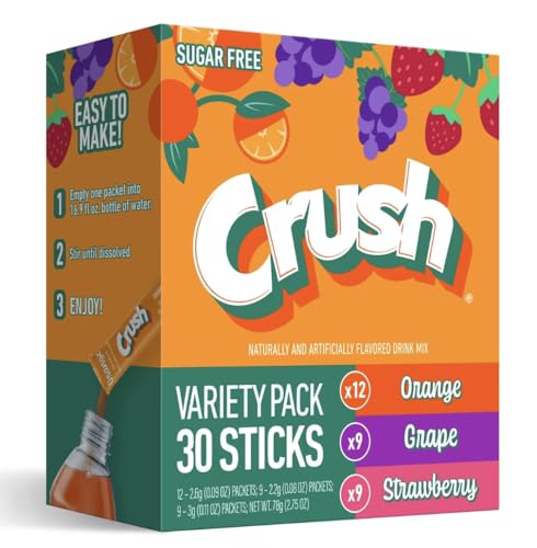 Crush Singles Berry Punch, Zuckerfreie Getränkemischung, 75 ml, 30 Stück von Crush