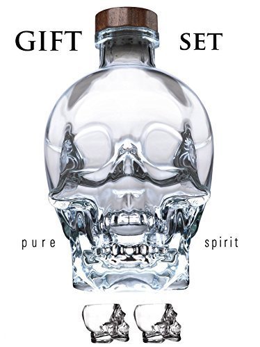 CRYSTAL HEAD VODKA 70cl + 2 Skull Shot Cups GIFT SET von Crystal Head