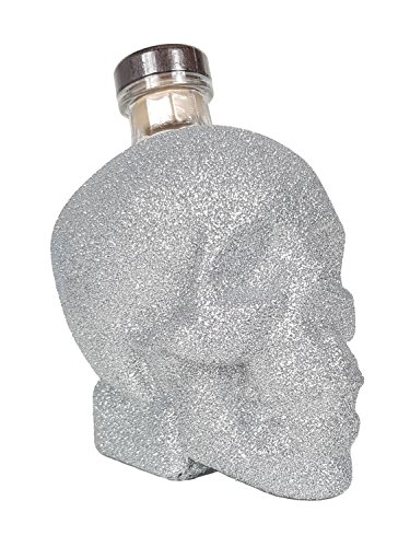 Crystal Head Vodka 0,7l 700ml (40% Vol) Bling Bling Glitzerflasche in silber -[Enthält Sulfite] von Crystal Head