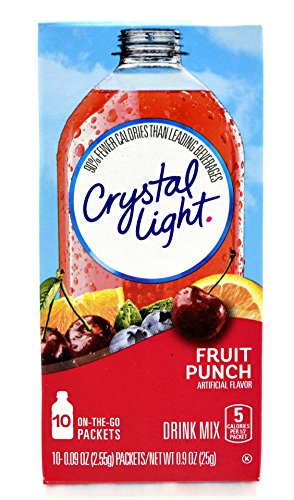 Crystal Light On The Go Fruit Punch Drink Mix, 10-Count Packets (Pack of 6) von Crystal Light