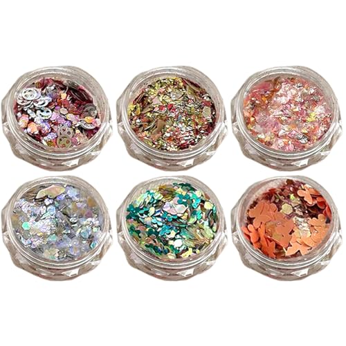 6 Flaschen/Set Nägel Pailletten Glitzernägel Glitzer Pailletten Gemischte Formen Nägel Glitzer Für Schmuck 6 Flaschen/Set Nägel Pailletten Glitzernägel Glitzer Pailletten Gemischte Formen Nägel Glitzer Für Schmuck von Csnbfiop
