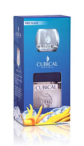 Cubical Premium London Dry Gin 40% Vol. 0,7l mit Tumbler von Cubical