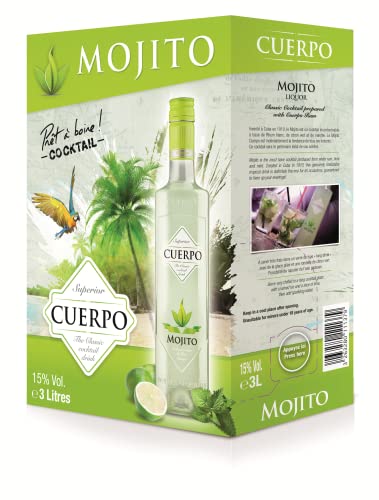 Cuerpo - Mojito Trinkfertiger Cocktail auf Rumbasis, Bag in Box 3l, 15% Vol (1 x 3L) von Cuerpo