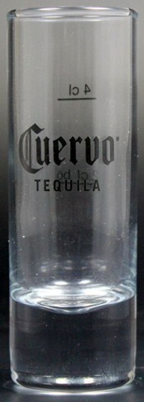 Cuervo Tequila Glas Stamper mit Eichung von Cuervo