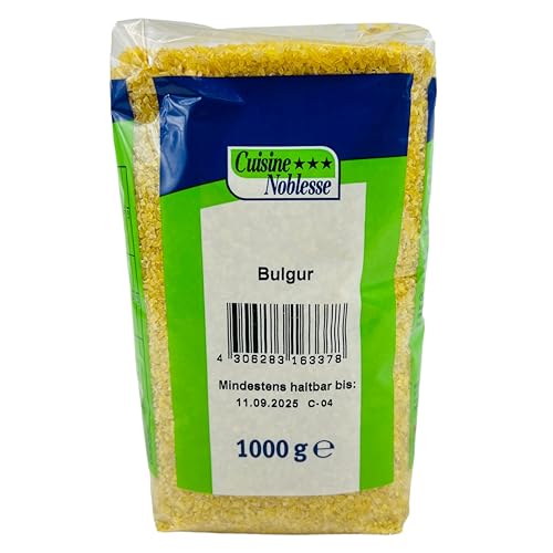 Cuisine Noblesse - Premium Bulgur 1 kg Packung in Gastro-Qualität - 100% Naturrein Original aus ausgewählten Hartweizengrieß - Boulgour Weizengrütze vollaromatisch ideal für orientalische Gerichte von Cuisine Noblesse