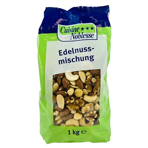 Cuisine Noblesse - Premium Edel-Nussmischung in 1 kg Großpackung in Gastro-Qualität - Nusskernmischung aus Mandeln, Cashewkerne, Haselnüsse, Walnüsse - Nüsse Natur & ungesalzen ideal für Müsli von Cuisine Noblesse