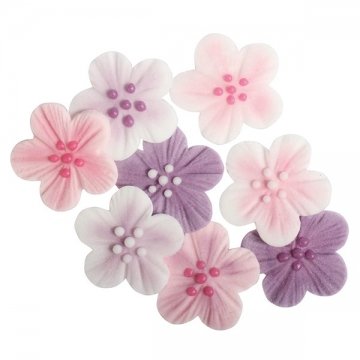 Assorted Brushed Flowers Sugar Pipings - Pack of 12 Assorted Brushed Flowers Sugar Pipings - Pack of 12 von Culpitt