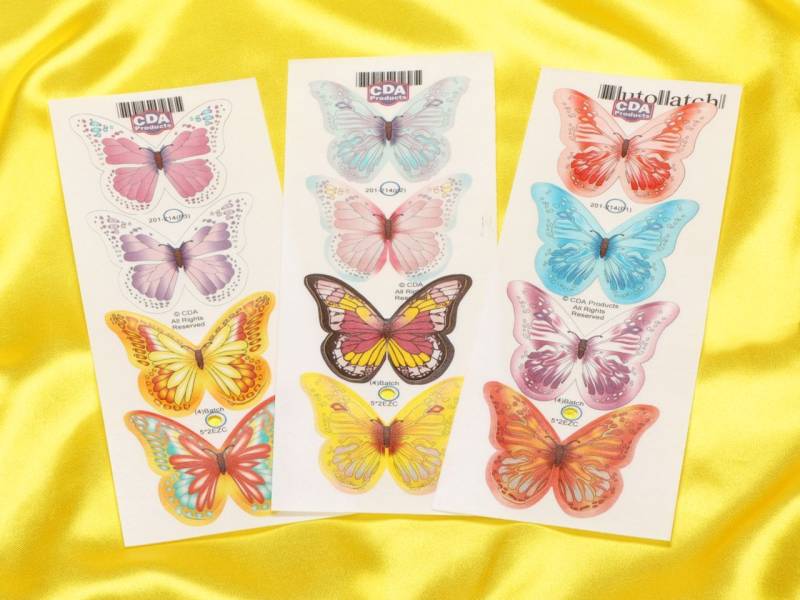 Culpitt 12 Essbare Schmetterlinge aus Reispapier farbig sortiert von Culpitt