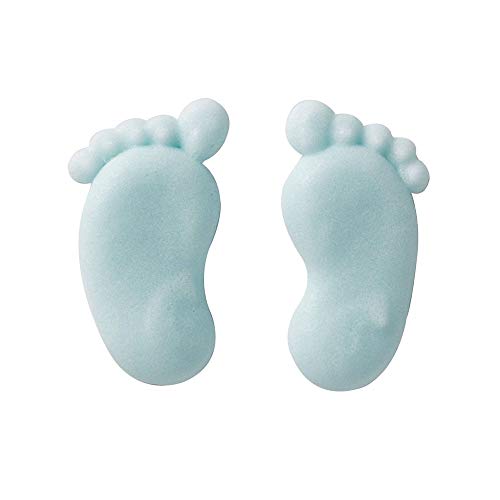 Culpitt Blue Baby Footprints Essbare Zuckerspritzen (1 Stück, insgesamt 100 Stück) von Culpitt
