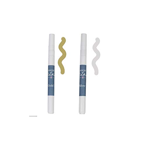 House of Cake Edible Pearl Pens - Gold & Silver 2 Pack von Culpitt