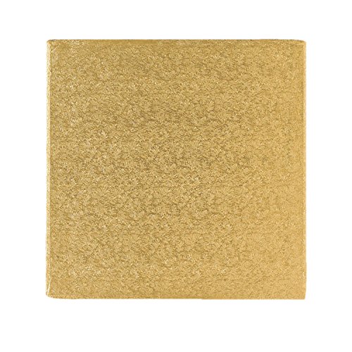 Unbekannt Tortenplatte/Cakeboard 35,4cm quadratisch | aus Fester Pappe | golden kaschiert | Motivtorten Unbekannt Tortenplatte/Cakeboard 35,4cm quadratisch | aus Fester Pappe | golden kaschiert | Motivtorten von Culpitt