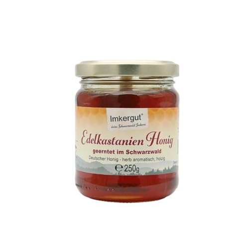 Deutscher Bio Edelkastanien Honig, Bioland Qualität direkt vom Imker im Schwarzwald, 250g Glas, Imkergut Deutscher Bio Edelkastanien Honig, Bioland Qualität direkt vom Imker im Schwarzwald, 250g Glas, Imkergut von Cum Natura - Imkergut