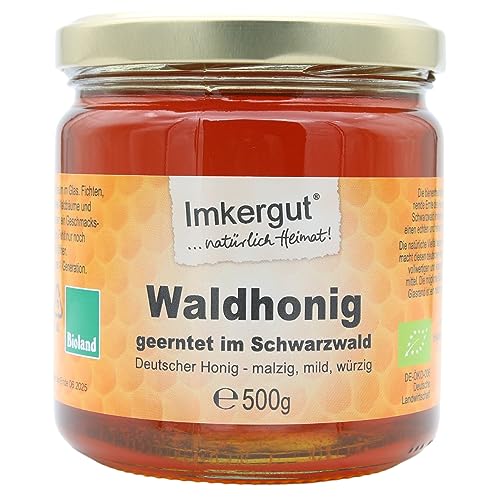 Imkergut Waldhonig, Bioland Qualität aus der Traditions Imkerei im Schwarzwald, 500g Glas von Cum Natura - Imkergut