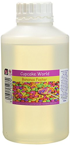 Cupcake World Intensiver Aromen  Bananen Foster (Rum), 1er Pack (1 x 500 ml) von Cupcake World