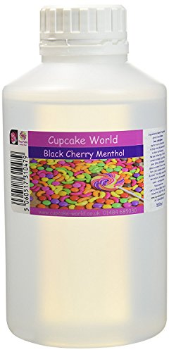 Cupcake World Intensiver Aromen Schwarze Kirsche Menthol, 1er Pack (1 x 500 ml) von Cupcake World