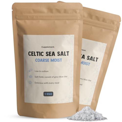 Cupplement Keltisches Meersalz 2 KG Grobes Salz - Celtic Sea Salt - Nicht Für die Salzmühle - Nicht Himalaya, Himalayasalz, Bio oder Feinmineralien - Herbamare - Reich an Magnesium, Kalzium, Kalium Cupplement Keltisches Meersalz 2 KG Grobes Salz - Celtic Sea Salt - Nicht Für die Salzmühle - Nicht Himalaya, Himalayasalz, Bio oder Feinmineralien - Herbamare - Reich an Magnesium, Kalzium, Kalium von Cupplement