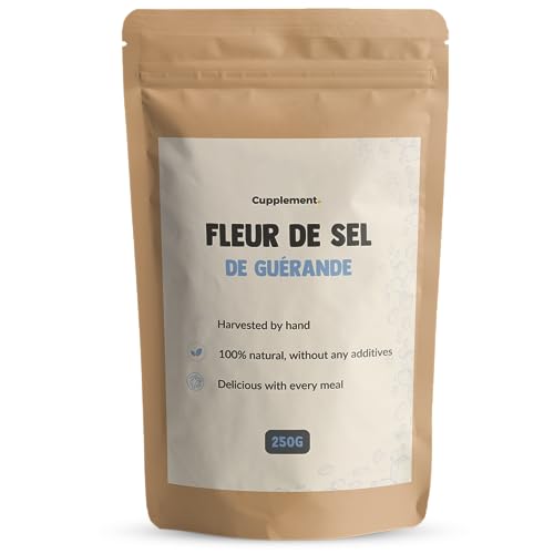 Cupplement - Fleur de Sel de Guérande - Keltisches Meersalz 250 G - Höchste Qualität - Feines Salz (Klein) von Cupplement